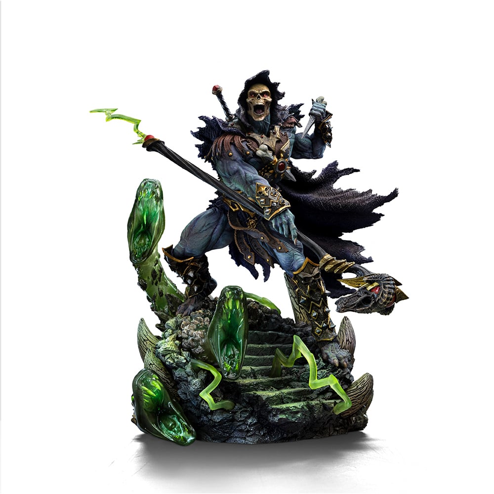 Iron Studios - Deluxe Art Scale 1/10 - Les Maîtres de l'univers - Skeletor Unleashed Statue 23cm - flash vidéo
