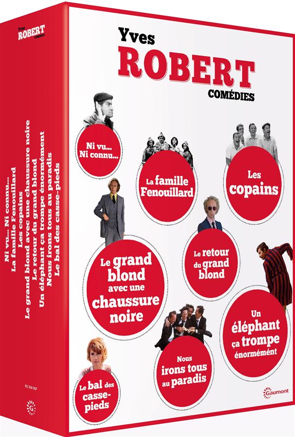 Yves Robert Comédies : Ni vu... ni connu... + La famille Fenouillard + Les copains + Le grand blond avec une chaussure noire + Le retour du grand blond + Le bal des casse-pieds + Nous irons tous au Paradis + Un éléphant ça trompe énormément [DVD]