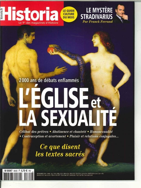 Historia mensuel N°864 L'Eglise et la sexualité  - décembre 2018