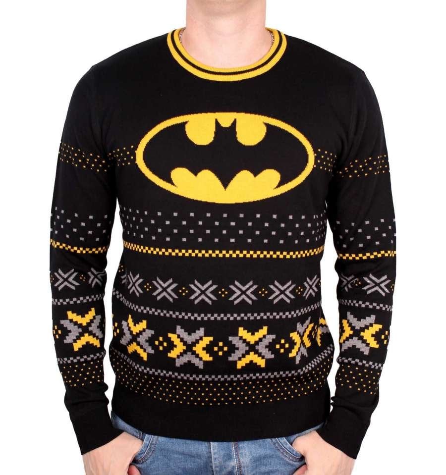 DC Comics - Ugly Batman Logo Christmas Sweater S - flash vidéo
