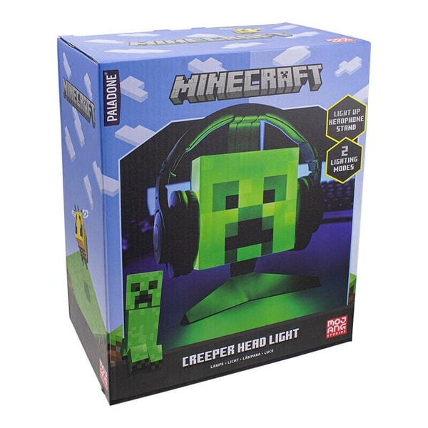 Mojang Studios - Minecraft - Lampe support pour casque tête de Creeper - flash vidéo