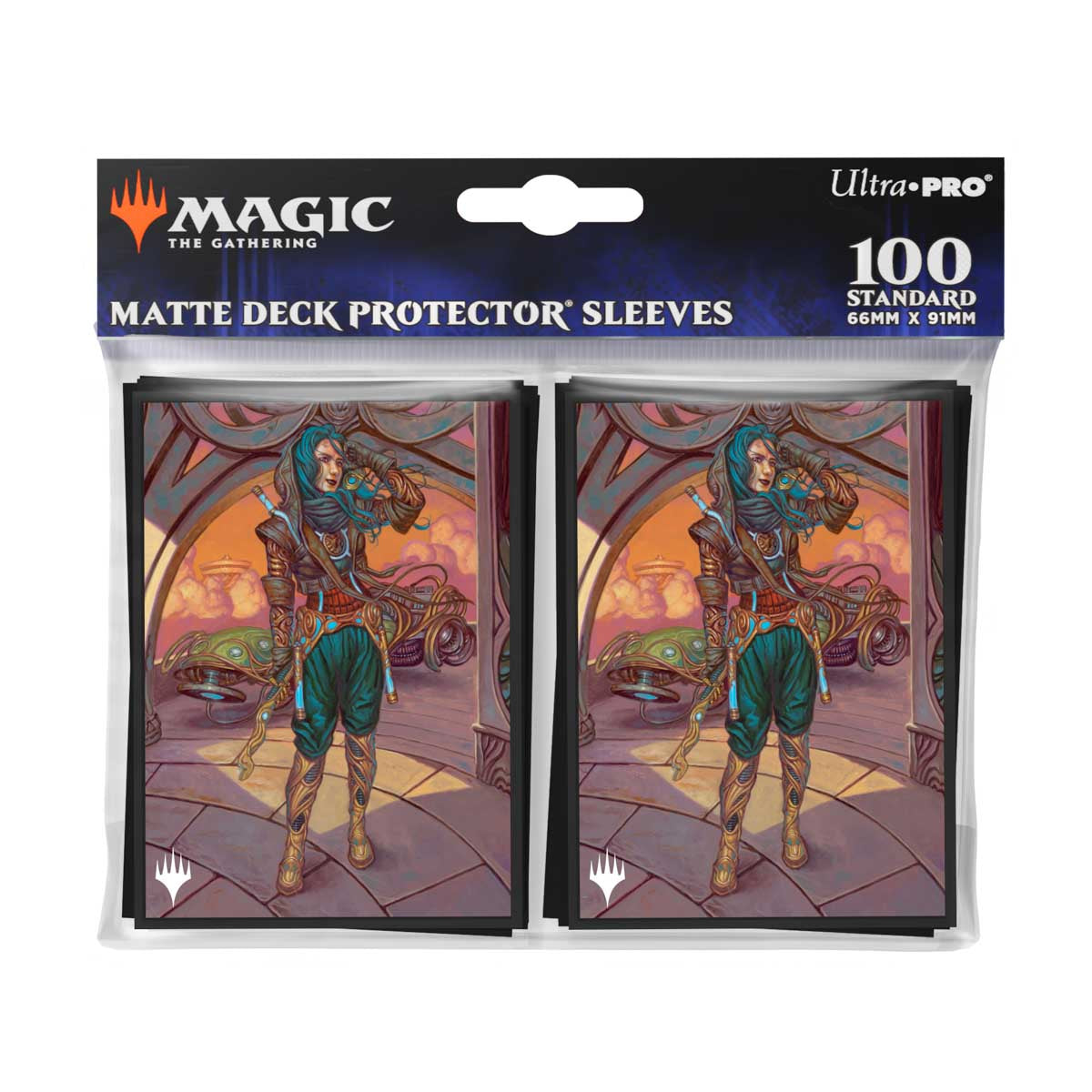 Ultra Pro - Magic: The Gathering - Aetherdrift - Sachet de 100 protèges cartes standard Sita Varma, Masked Racer (66 x 91 mm) - flash vidéo