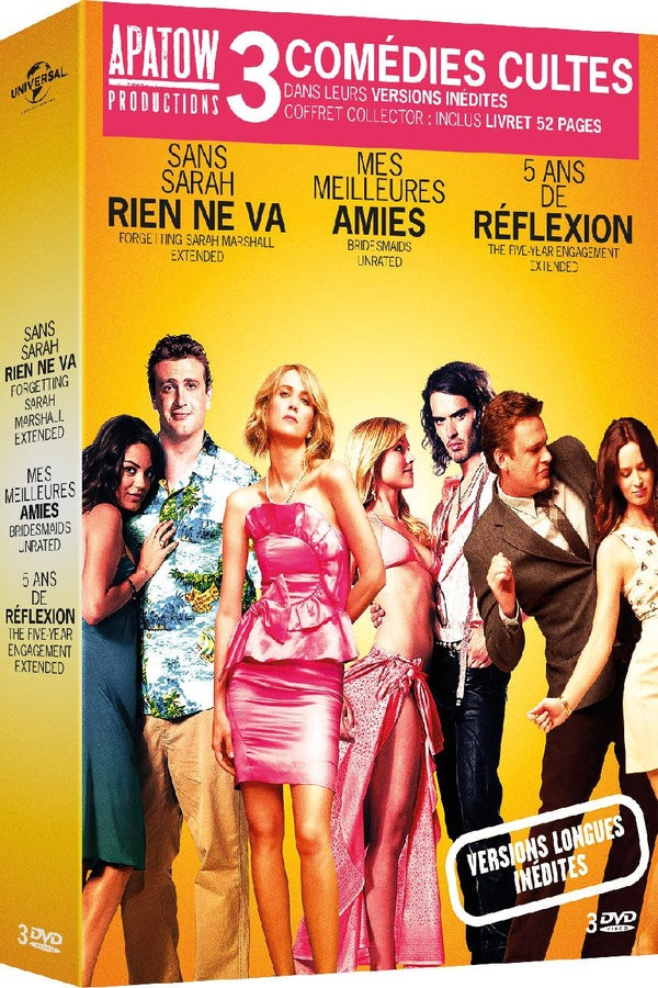 Apatow Productions, 3 comédies cultes : Sans Sarah, rien ne va ! + Mes meilleures amies + 5 ans de réflexion [DVD]