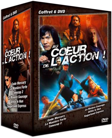Coffret au coeur de l'action : code mercury ; la manière forte ; time cop 2 ; la rivière sauvage ; Attila le Hun ; Sugar [DVD]