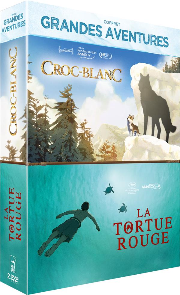 Coffret Grandes aventures : La Tortue rouge + Croc-Blanc [DVD]