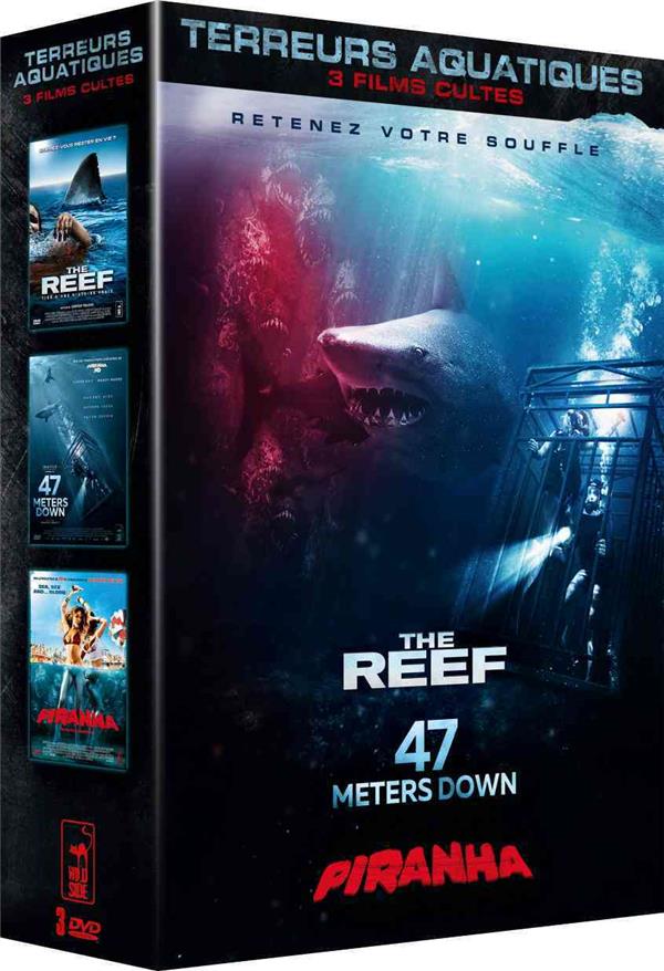 Coffret Requins Terreur Aquatique : The Reef + 47 Meters Down + Piranha 3D [DVD] - flash vidéo
