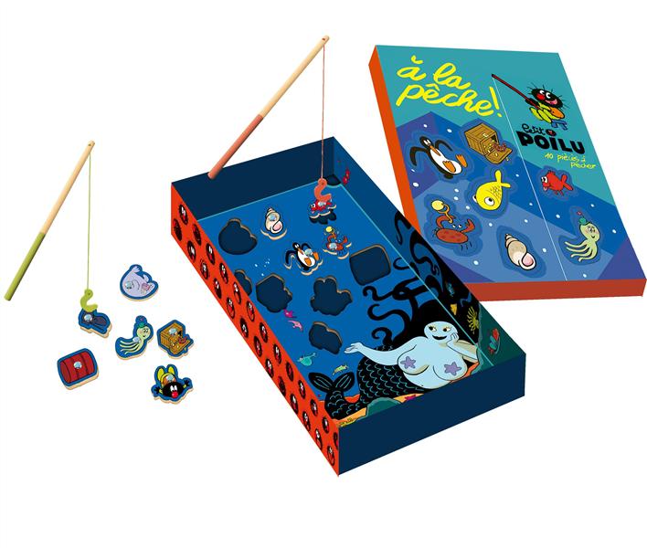 Petit Poilu : à la pêche ! puzzle en bois pêche magnétique