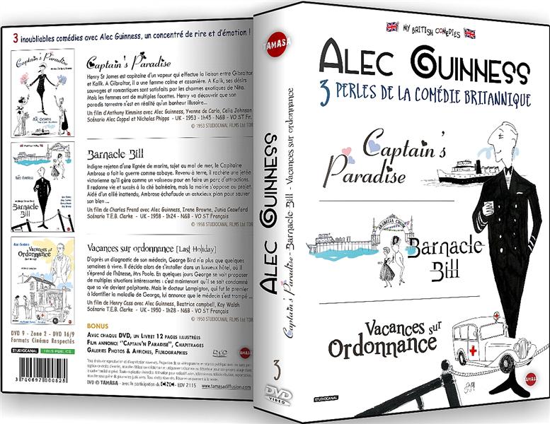 Alec Guinness : 3 perles de la comédies : Captain's Paradise + Barnacle Bill + Vacances sur ordonnance [DVD]