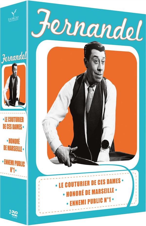 Fernandel - Coffret 3 films : L'ennemi public n° 1 + Le couturier de ces dames + Honoré de Marseille [DVD]