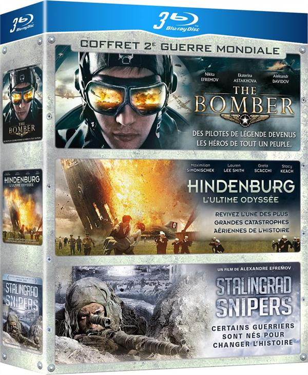 Coffret 2e Guerre Mondiale : The Bomber + Hindenburg - L'ultime odyssée + Stalingrad Snipers [Blu-ray] - flash vidéo