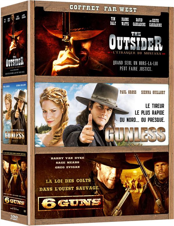Far West : The Outsider + Gunless + 6 Guns [DVD]