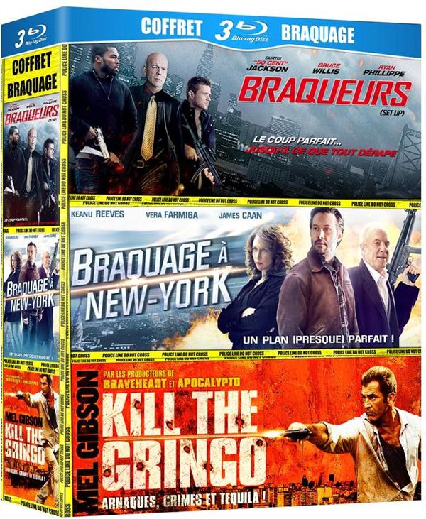 Coffret braquage 3 films : Braqueurs + Braquage à New York + Kill the Gringo [Blu-ray]