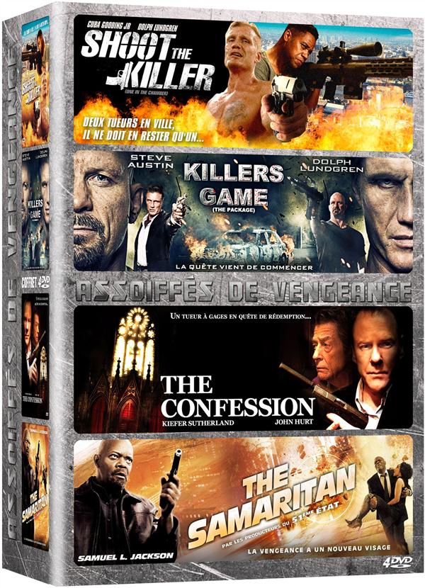 Coffret Assoiffés de vengeance : Shoot the Killer + Killers Game + The Confession + The Samaritan [DVD]