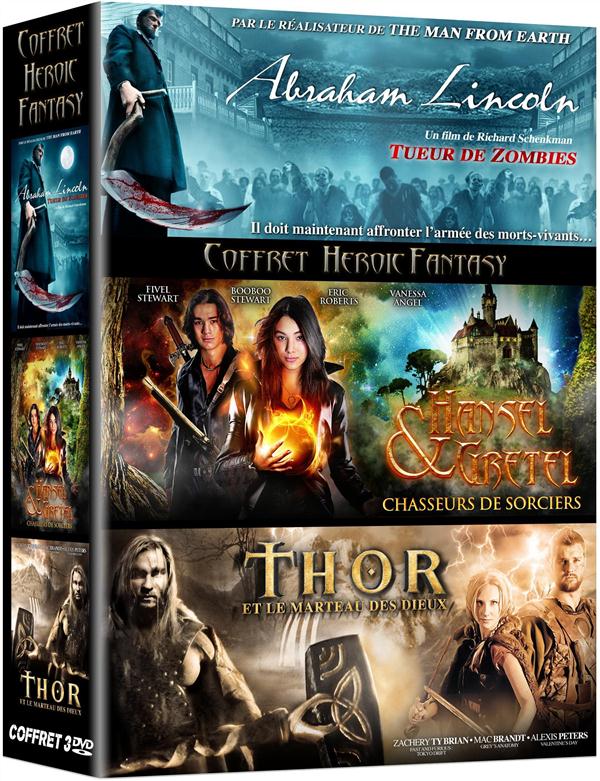 Coffret Heroic Fantasy : Abraham Lincoln, tueur de zombies + Hansel et Gretel : Chasseurs de sorciers + Thor et le marteau des Dieux [DVD]