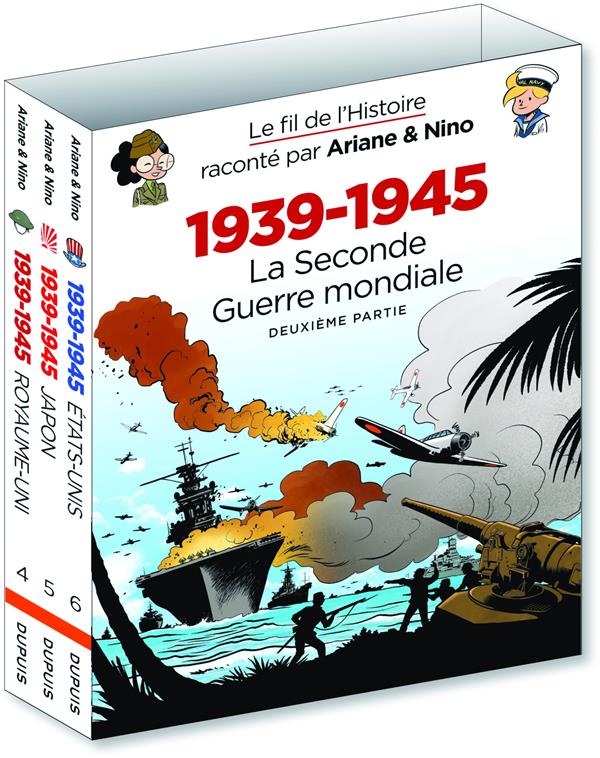 Le fil de l'Histoire raconté par Ariane & Nino : coffret vol.2 : Tomes 4 à 6 : 1939-1945, la Seconde Guerre mondiale deuxième partie - flash vidéo