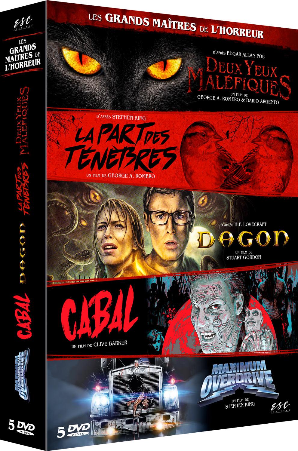 Les Grands maîtres de l'horreur - Coffret : Deux yeux maléfiques + La Part des ténèbres + Dagon + Cabal + Maximum Overdrive [DVD]