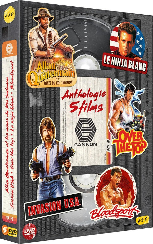 Anthologie 5 films Cannon : Allan Quatermain et les mines du roi Salomon + Invasion U.S.A. + Over the Top + Le Ninja blanc + Bloodsport [DVD]