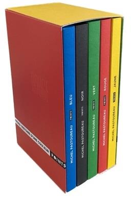 Coffret histoire d'une couleur : bleu, noir, vert, rouge, jaune