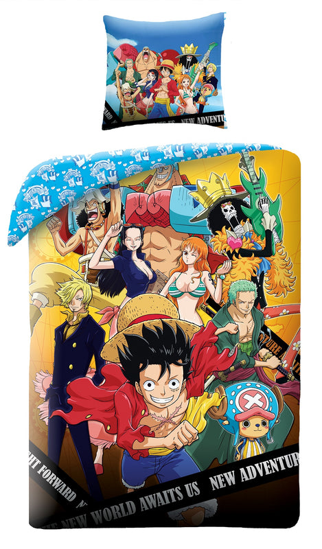 One Piece - Parure de lit en microfibre Luffy et son équipage II (200x140cm + 63x63cm)