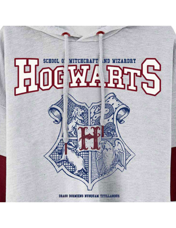 Harry Potter - Sweatshirt Ecusson Poudlard gris - M