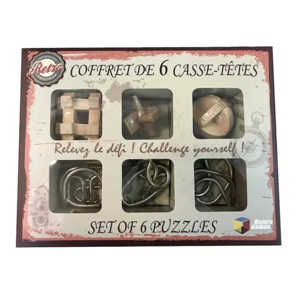 Coffret 6 Casse-Têtes Rétro