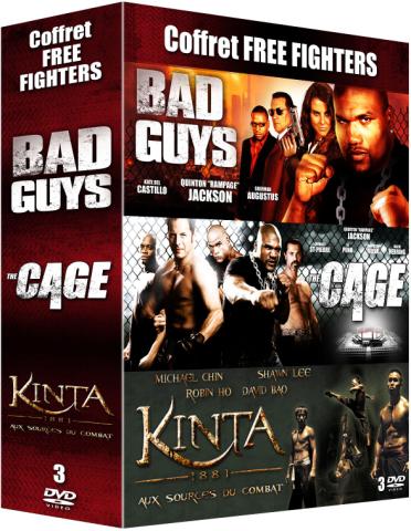Free Fighters - Coffret 3 films : The Cage + Kinta 1881 - Aux sources du combat + Bad Guys [DVD]