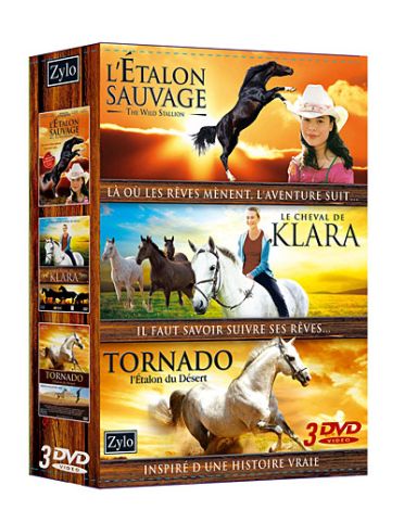 Coffret equitation : Tornado, l'étalon du désert ; le cheval de Klara ; l'étalon sauvage [DVD]