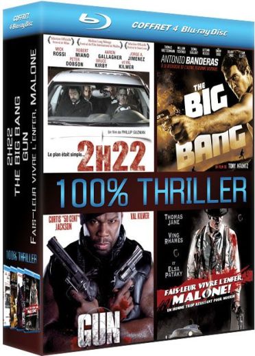 Coffret 100% thriller : 2h22 ; the big bang ; gun ; fais-leur vivre l'enfer, Malone [Blu-ray]