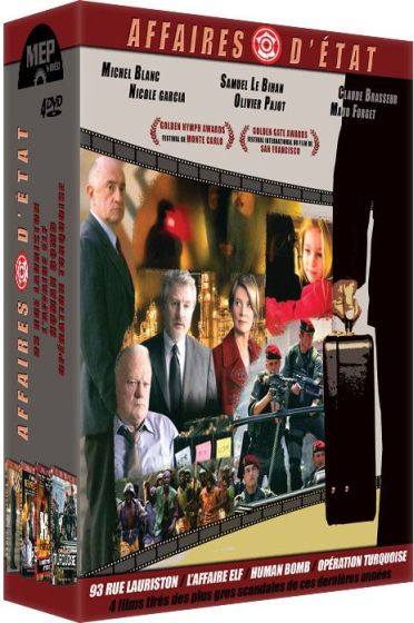 Coffret affaires d'etat : 93 rue Lauriston ; l' affaire Elf ; human bomb ; operation turquoise [DVD]