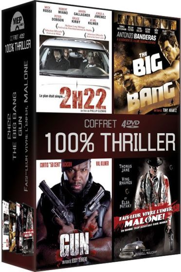 Coffret 100% thriller : 2h22 ; the big bang ; gun ; fais-leur vivre l'enfer, Malone [DVD]