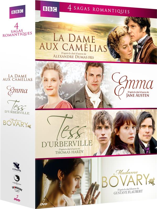 4 Sagas romantiques : La Dame aux camélias + Emma + Tess d'Urberville + Madame Bovary [DVD]