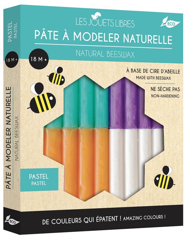 Pâte à modeler cire d'abeille : 4 couleurs pastel - flash vidéo