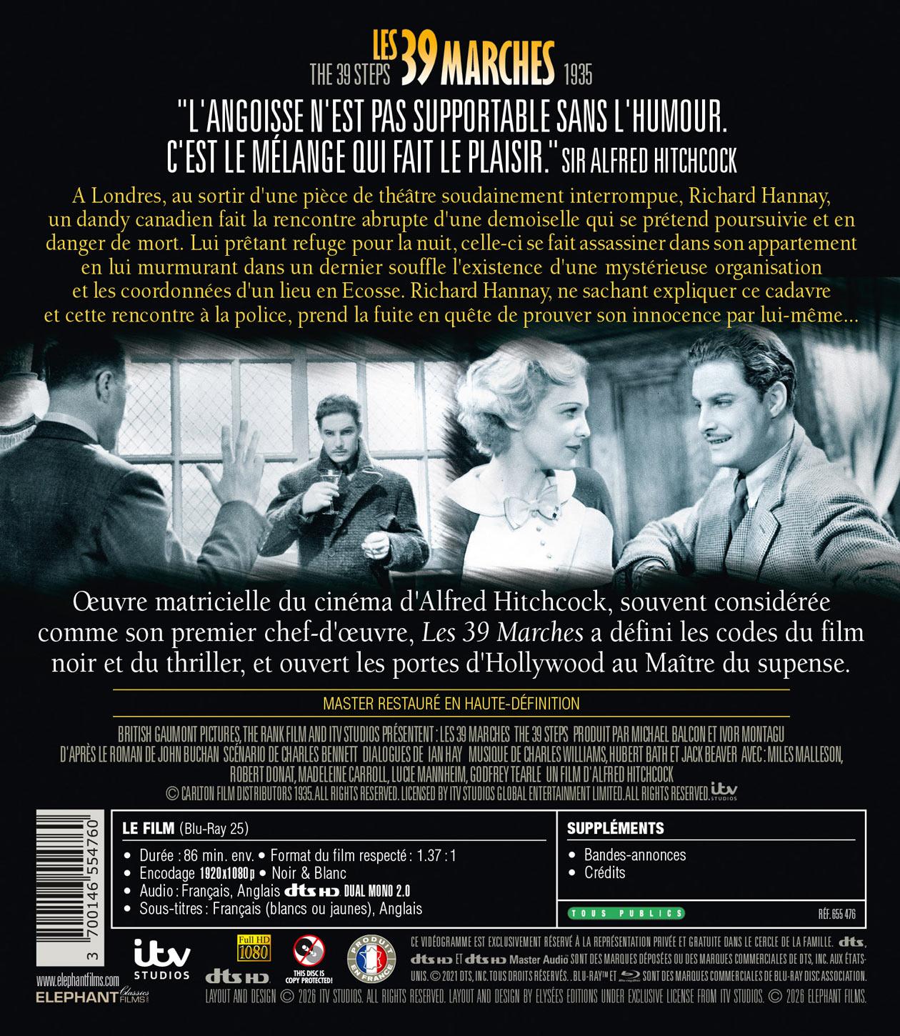 Les 39 marches [Blu-ray]