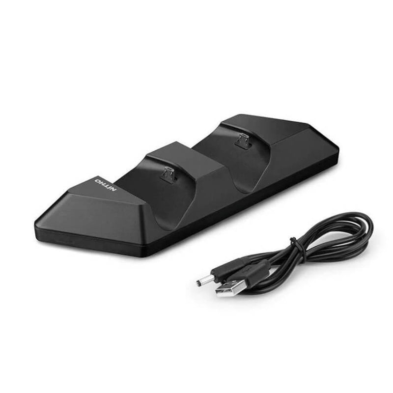 Nitho - Chargeur double Noir pour manettes PS4 DualSense