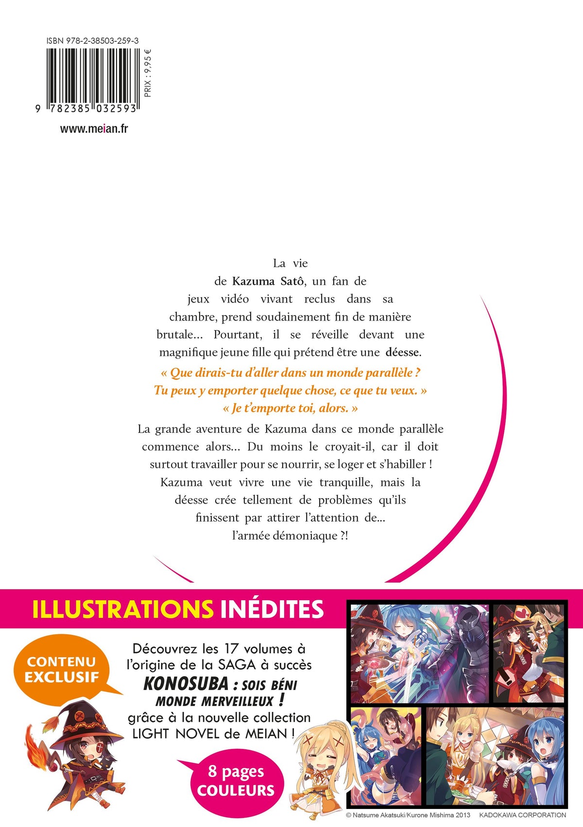Konosuba : Sois béni monde merveilleux ! - Tome 01 (Light Novel) - Roman