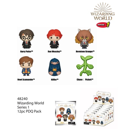 Wizarding World - Assortiment en blind box d'aimants de collection en mousse (12 pcs) - flash vidéo