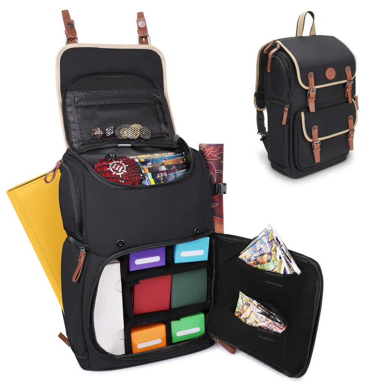 ENHANCE - Sac à dos grand format pour jeux de cartes à collectionner Édition Designer noire