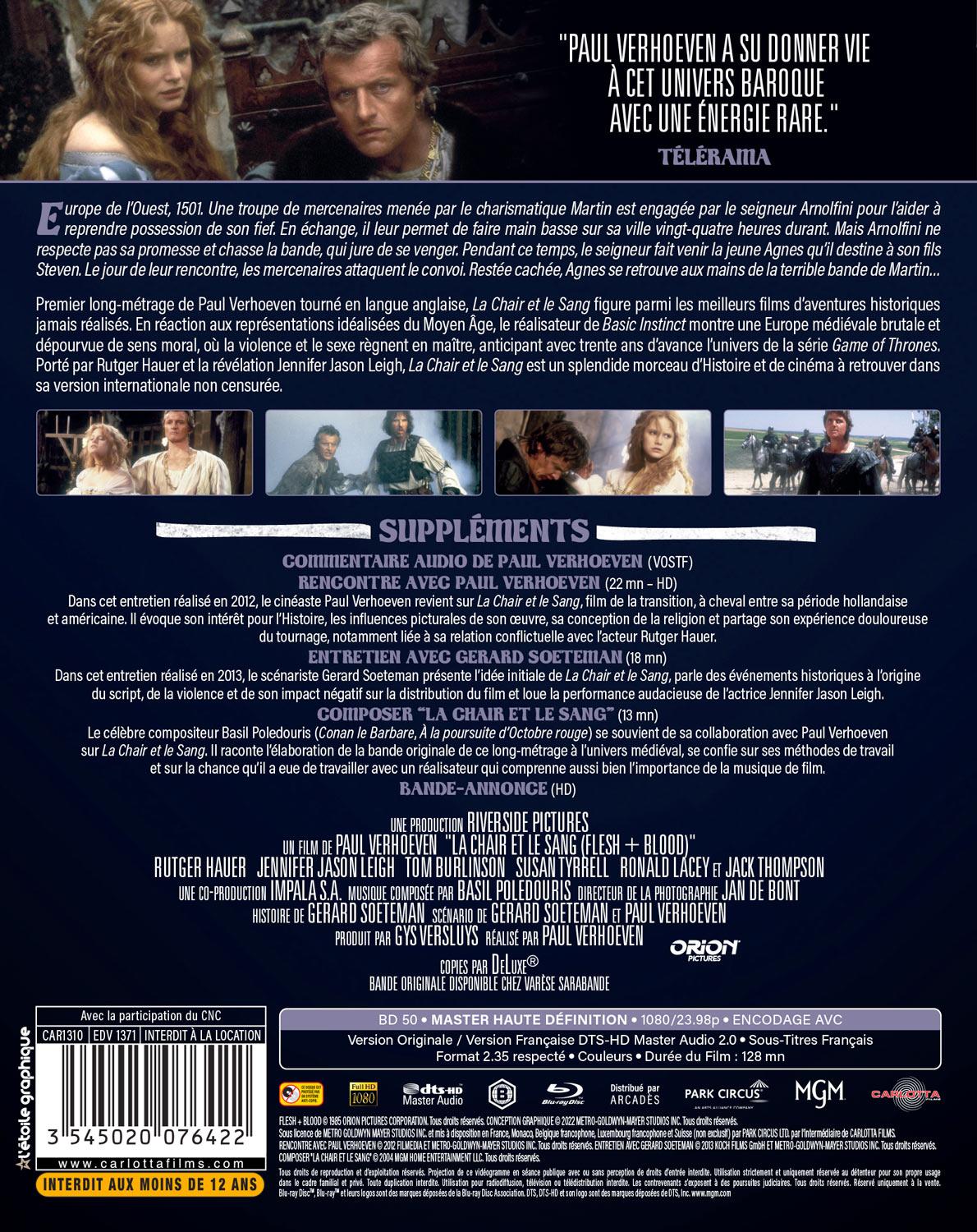 La Chair et le sang [Blu-ray]
