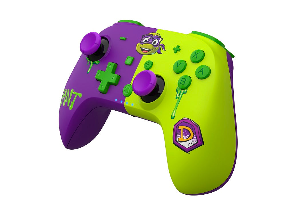 DragonShock - Manette sans fil Bluetooth PopTop+ TMNT Cowabunga Donatello pour Switch, Switch 2, PC et Mobile