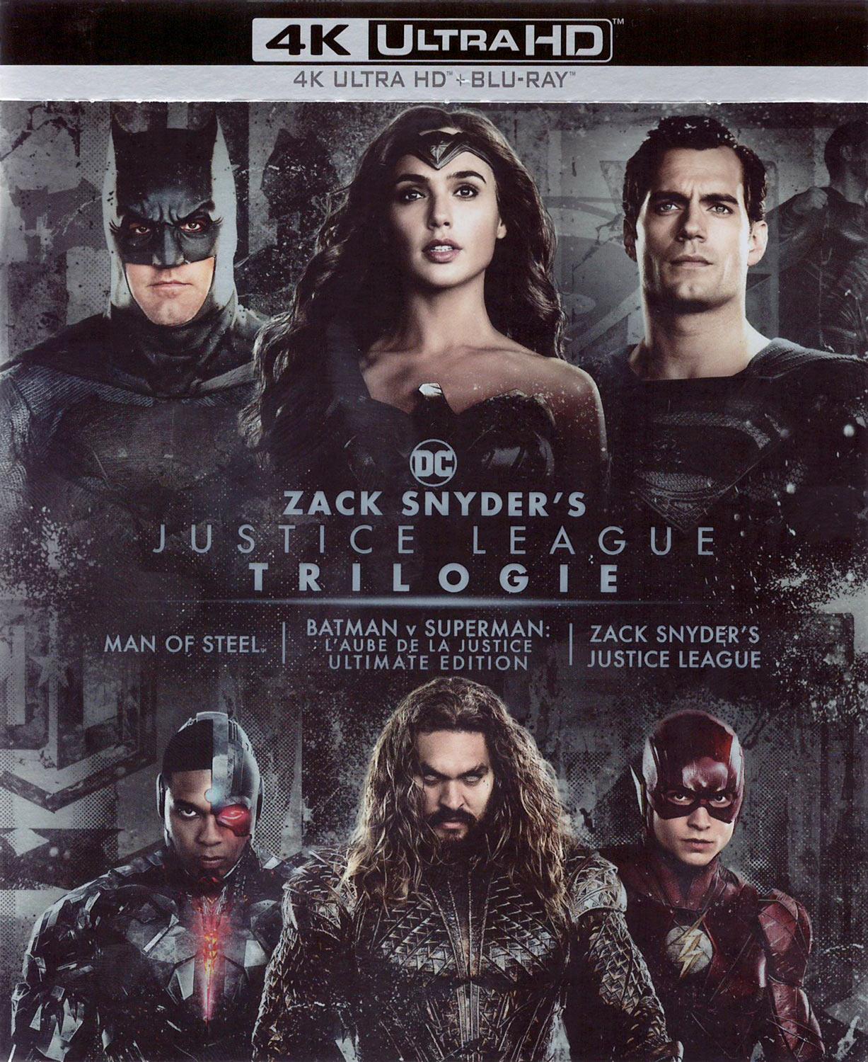 Zack Snyder's Justice League Trilogie : Man of Steel + Batman v Superman : L'aube de la justice + Zack Snyder's Justice League [4K Ultra HD]