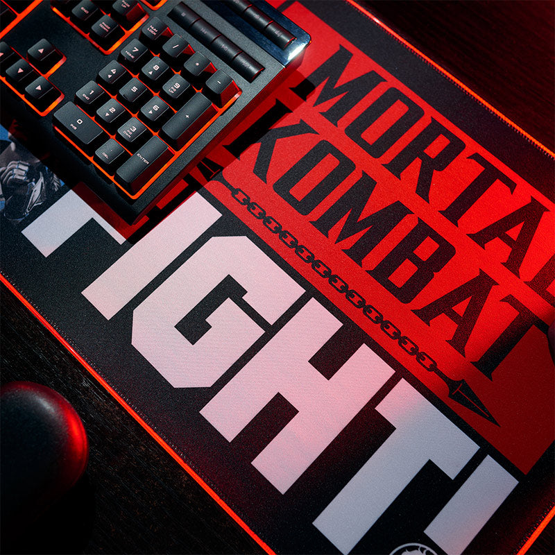 Numskull - Mortal Kombat - Tapis de souris de jeu XXL et chargeur sans fil - flash vidéo