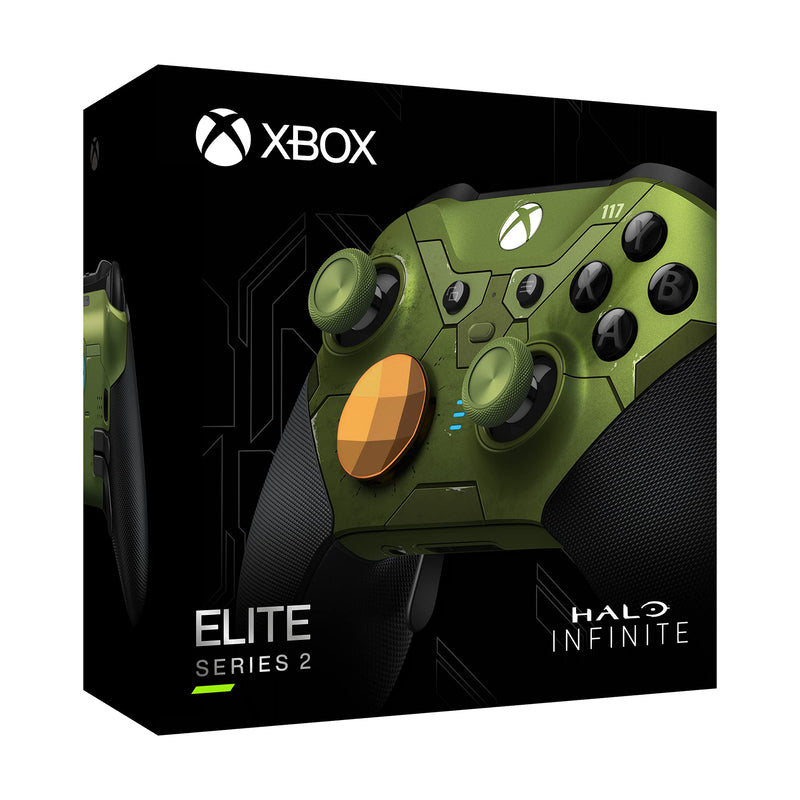 Manette sans fil Xbox Elite Series 2 Édition limitée Halo Infinite pour Xbox Series X|S, Xbox One, Windows 10/11, Android et iOS