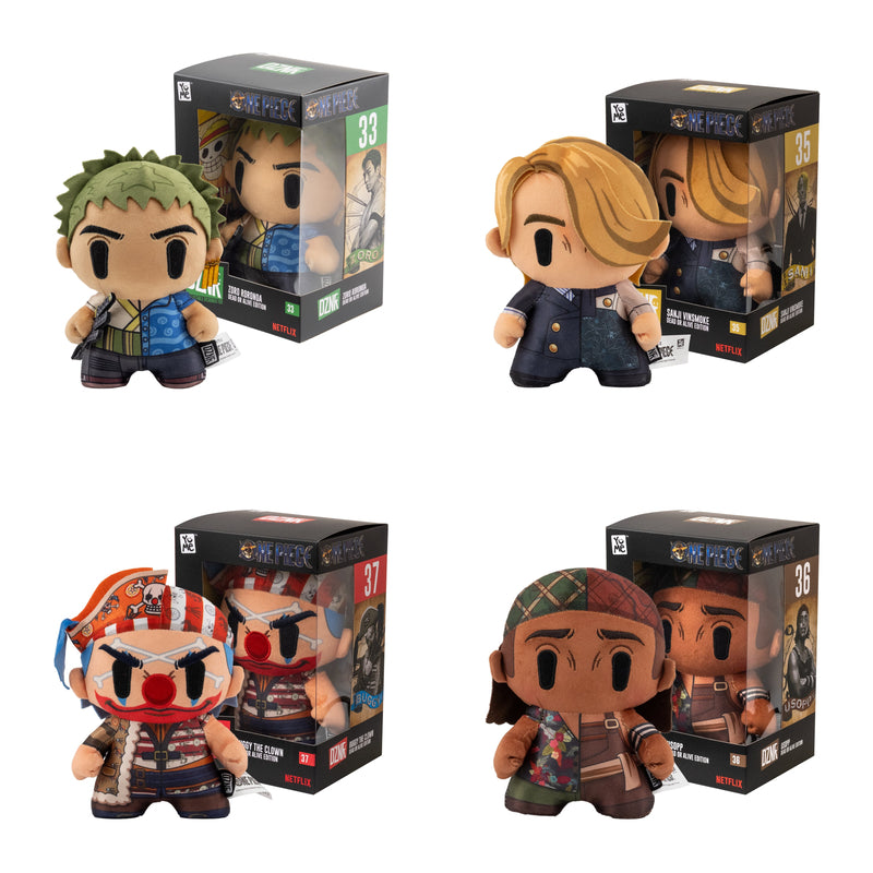 YuMe - Assortiment de peluches One Piece Netflix DZNR Dead or Alive Edition (6 peluches)