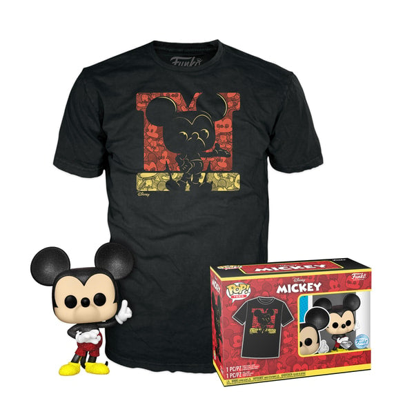 Funko Pop! & Tee: Disney - Mickey (Diamond Glitter) - XL - flash vidéo