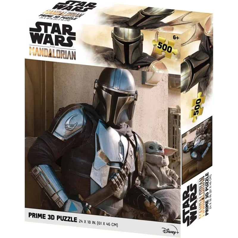Star Wars: The Mandalorian - Puzzle lenticulaire Grogu et Mando 500 pcs 61x46 cm