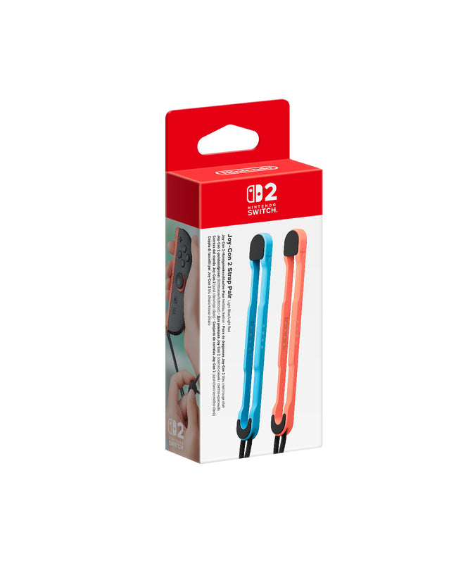 Paire de dragonnes Joy-Con 2 bleu clair/rouge clair