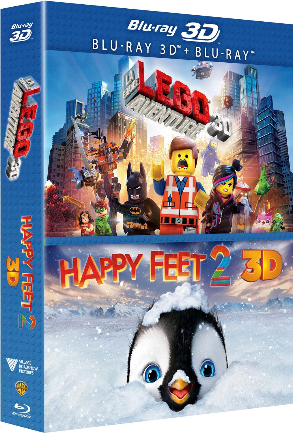 La Grande aventure Lego 3D + Happy Feet 2 3D [Blu-ray 3D]