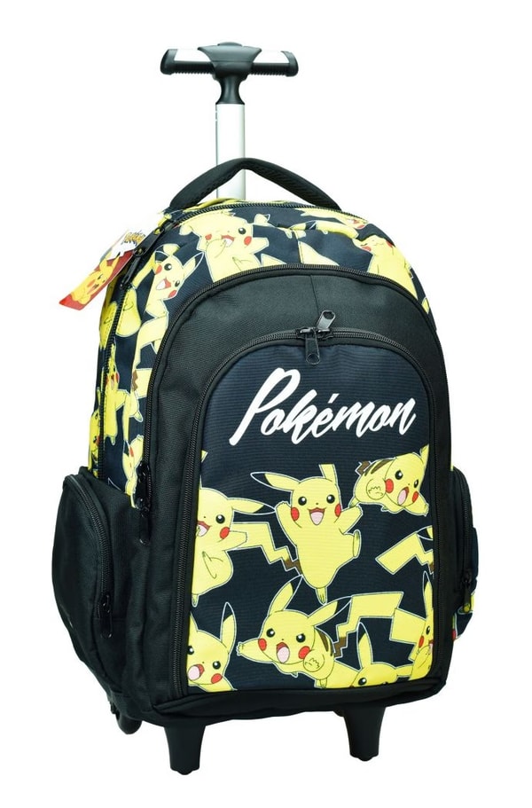Pokémon - Sac d'école trolley Pikachu All-Over 50cm - flash vidéo