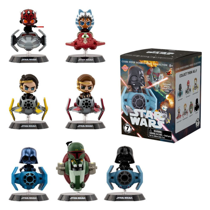 YuMe - Présentoir de figurines Cosbi Riders Série 1 Booble-Head Star Wars  en boîtes surprises (6 boîtes)