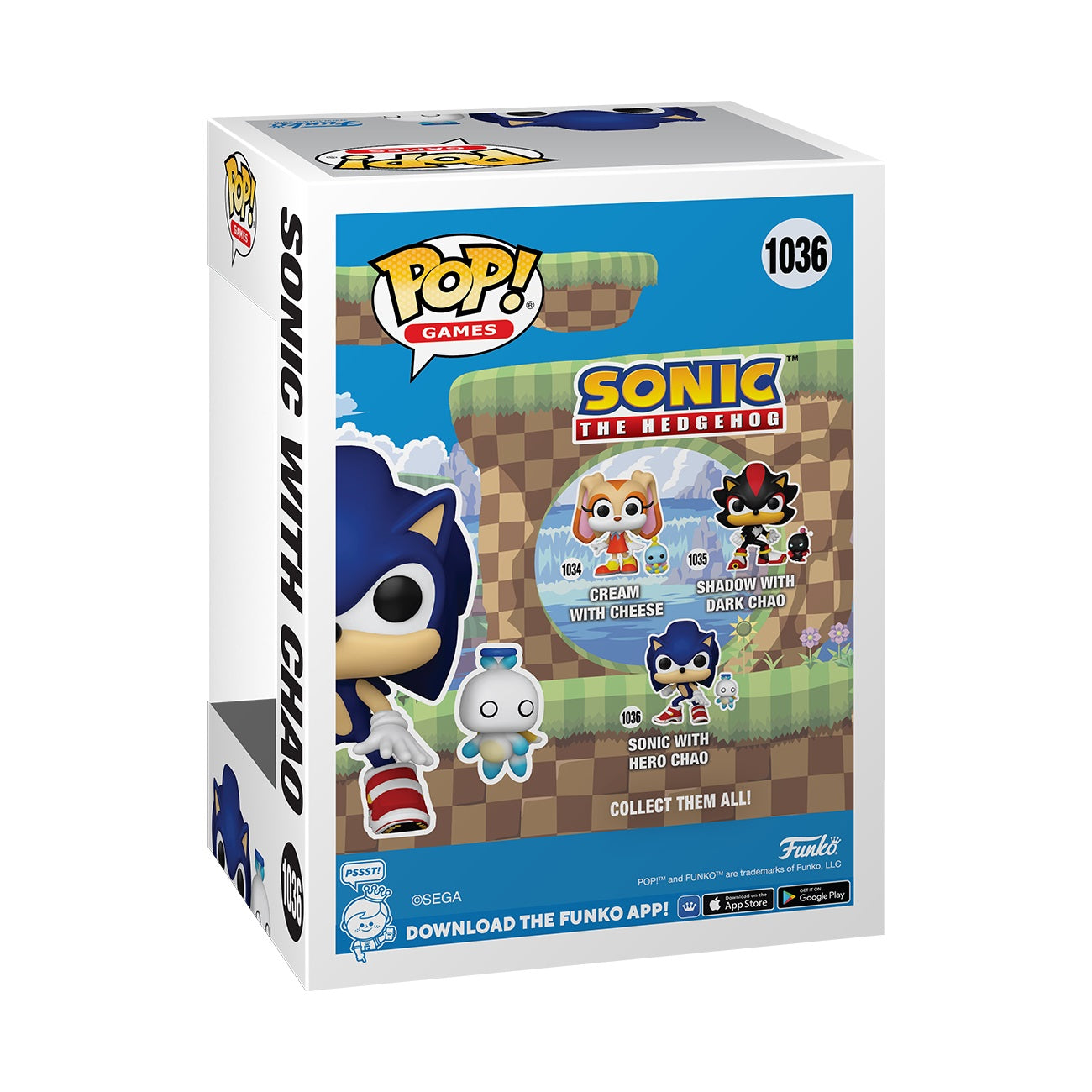 Funko Pop! Games: Sonic The Hedgehog - Sonic with Hero Chao - flash vidéo
